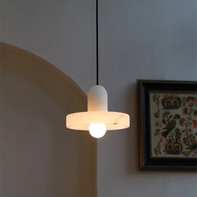 Spanish Dolomite Marble Stone Lamp